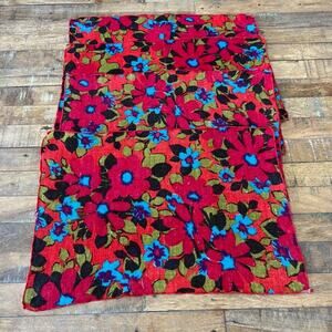 Woven Linen Napkins Towels Floral Multicolor Set of 4 (17" x 11.5")